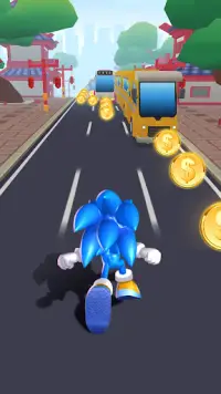 Blue Hedgehog Run: Super Runner Screen Shot 1