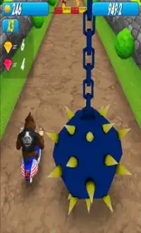 Monkey MOTO Racing 3D Screen Shot 1