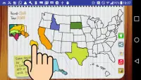USA MAP 50 States Puzzle Game Screen Shot 1