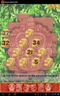 Mayan Solitaire card game FREE Screen Shot 2