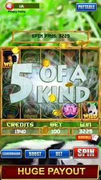 Slot Machine: Free Panda Slots Screen Shot 2