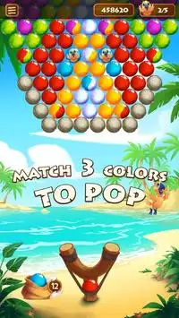 Bubble Beach Bird Rescue Screen Shot 2