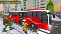 City Bus Driving: Superheroes Transport Simulator Screen Shot 0