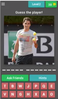Guess the tennis player Screen Shot 2