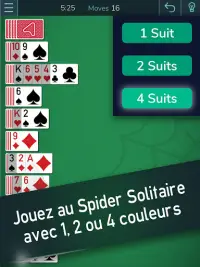 Spider Solitaire - Jeu de solitaire gratuit Screen Shot 11