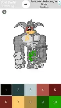 Bandicoot Color by Number Pixel art sandbox Draw Screen Shot 1