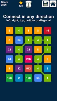 Connect n Clear Numbers 2048: Number Game Screen Shot 1