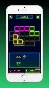 Glow Block Puzzle! Color Block Game Screen Shot 2
