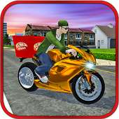 Moto Pizza Delivery ragazzo 3d