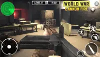 विश्व युद्ध खेल तोप: ww2 कार्य बंदूक युद्ध के खेल Screen Shot 3