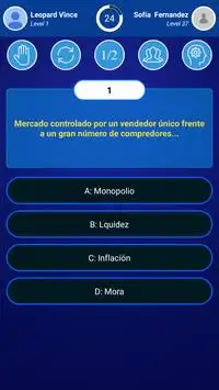 Millionaire Spanish - Free Quiz Trivia Puzzle Word Screen Shot 4