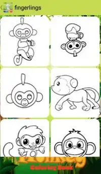 Fingerling Monkeys Coloring Book Screen Shot 2