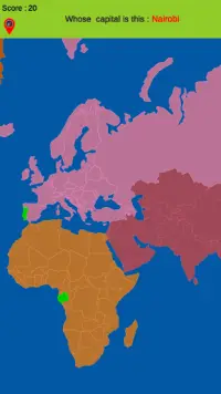 MapGeo quiz-world countries  geography map quiz Screen Shot 6