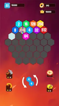 2048 Hexagon - Puzzle game Screen Shot 6