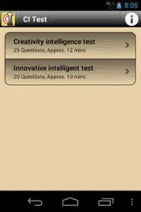 CI Intelligence Test Screen Shot 0