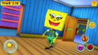 Scary Sponge Neighbor 3D - Secret Escape Games Screen Shot 0