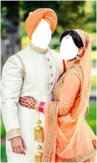 Couple Punjabi Wedding Frames Screen Shot 0