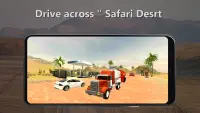 ट्रक सिम्युलेटर- रेगिस्तान सवार ट्रक ड्राइविंग Screen Shot 2