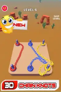 Chain Go Knots ; New Chain Connect 3D Screen Shot 2