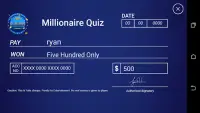 Millionaire Quiz - Fun Trivia Quiz Game Screen Shot 4