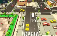 Blocky Taxi Car City Driving : Pixel Taxi Sim Game Screen Shot 6