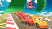 Splashy Superhero Vertigo racing : lightning car Screen Shot 0