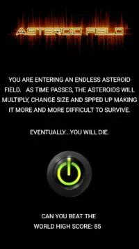Asteroid Field - An Endless Dodger Game Screen Shot 2