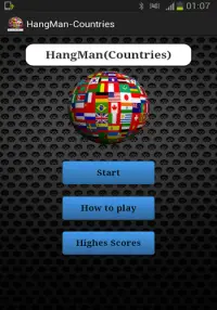 HangMan-Countries Screen Shot 1