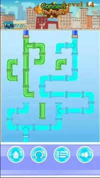 Connect the pipes - Brain challenging puzzle game Screen Shot 1