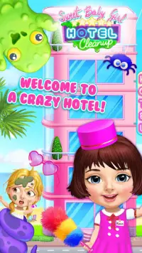 Sweet Baby Girl Hotel Cleanup - Crazy Cleaning Fun Screen Shot 0