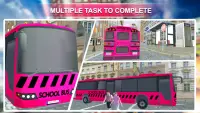 Pink Lady School Bus Driver : School Bus Simulator Screen Shot 2
