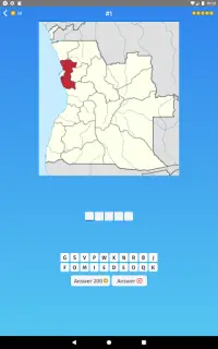 Angola: Regions & Provinces Map Quiz Game Screen Shot 7