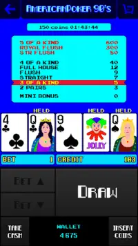 American Poker 90's Casino Screen Shot 1