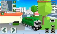 Blocky Garbage Truck Simulator Screen Shot 0