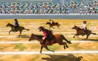 Paardenrennen en springen Stunts 3D-spel Screen Shot 1