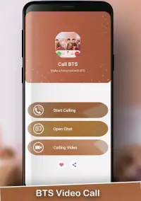 BTS Video Call - Fake Call and Chat BTS Screen Shot 0