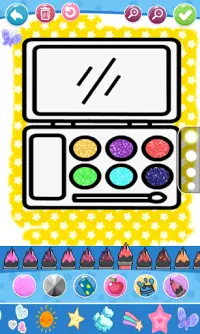 Glitter Beauty Accessories Coloring and drawing Screen Shot 2