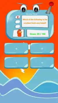 Angry Fish : Education and Learning trivia quiz Screen Shot 1