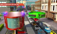 소방 구조 자이로 스코프 버스 : 도시 구급차 운전사 3D Screen Shot 2