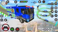 American Fire Truck Stunt Game Screen Shot 3