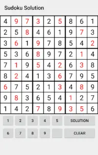 Sudoku Solution Screen Shot 2
