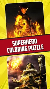 Superhero Puzzle Color By Numbers Screen Shot 0