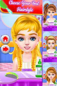 Cute Girl Hairstyle Salon – Makeover Games Screen Shot 4
