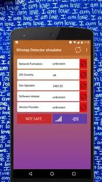 Wiretap Detection Pro  : anti Phone tap simulated Screen Shot 1