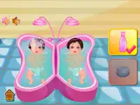 जन्म जुड़वाँ लड़कियों के खेल Screen Shot 5