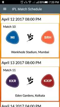 T20 Cricket Schedule & News Screen Shot 1