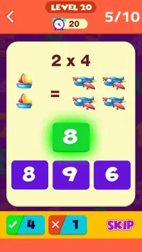 Math Duel: Two Player Math Game Screen Shot 2