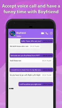 Best FNF Boyfriend Fake Chat And Video Call Screen Shot 2