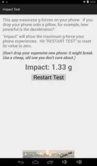 Impact Test Screen Shot 1