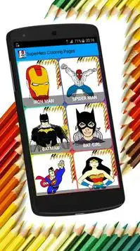 SuperHeroes Coloring Pages Screen Shot 1